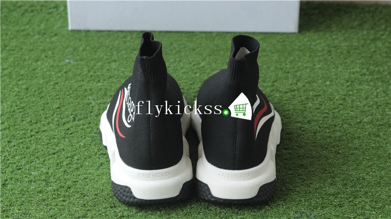 Balenciaga Pattern Speed Trainer Sock Black